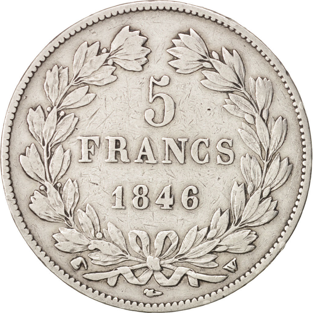 Münze, Frankreich, Louis-Philippe, 5 Francs, 1846, Lille, S+, Silber
