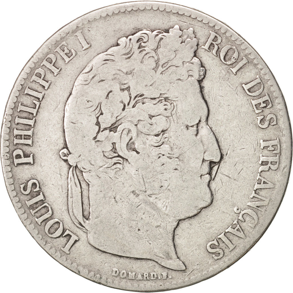 Munten, Frankrijk, Louis-Philippe, 5 Francs, 1835, Rouen, ZG+, Zilver, KM:749.2