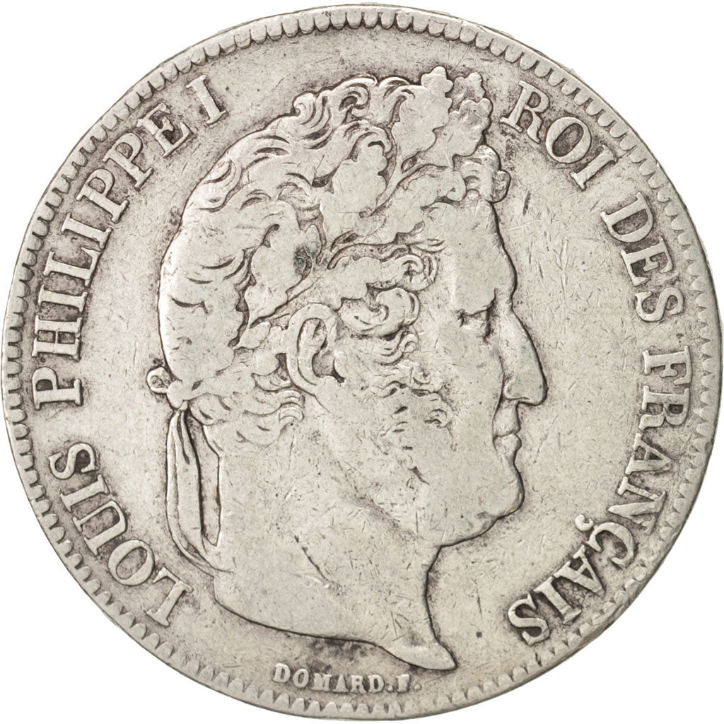 Munten, Frankrijk, Louis-Philippe, 5 Francs, 1836, Rouen, FR+, Zilver, KM:749.2