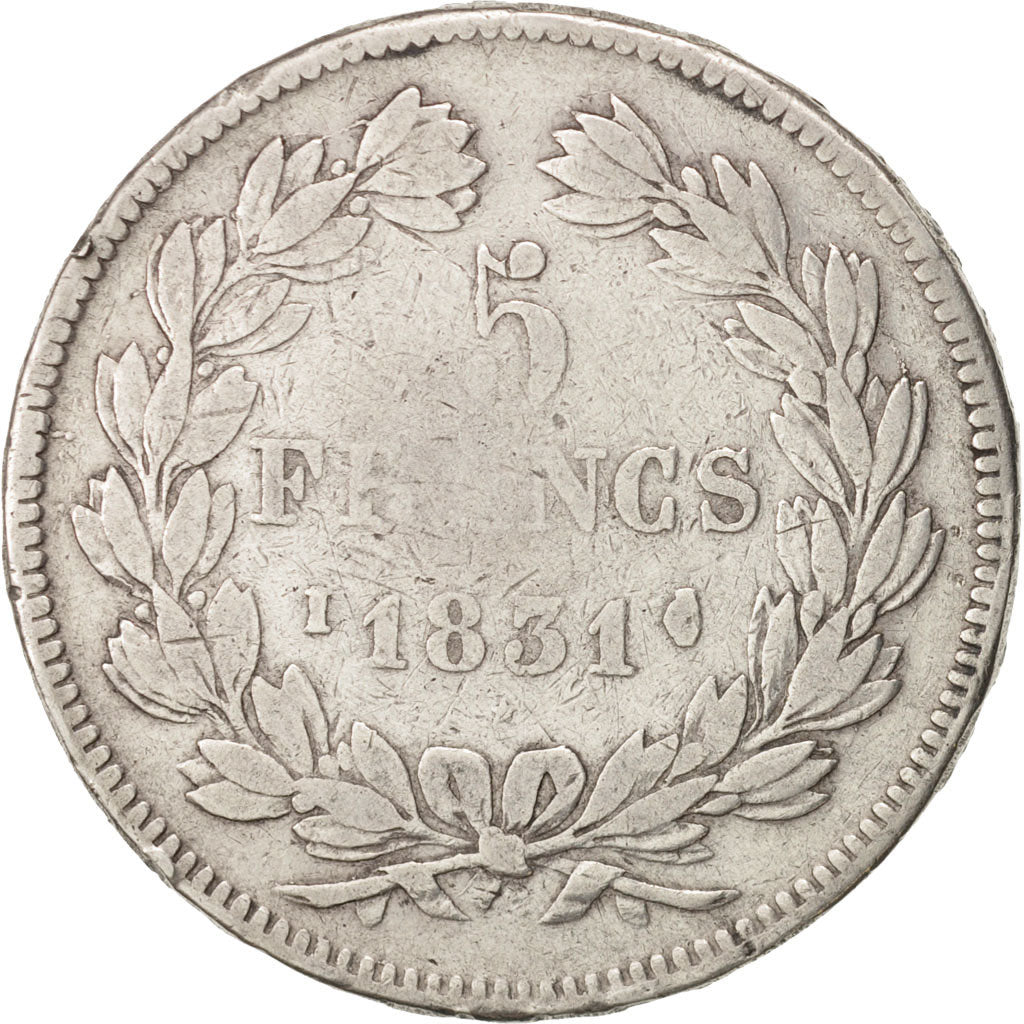 France, Louis-Philippe, 5 Francs, 1831, Limoges, VF(20-25), Silver, KM:745.6
