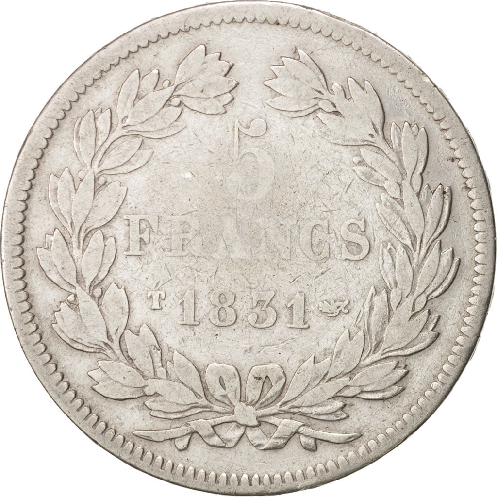 France, Louis-Philippe, 5 Francs, 1831, VF(20-25), Silver, KM:745.12