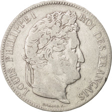 Frankreich, Louis-Philippe, 5 Francs, 1835, Strasbourg, S, Silber, KM:749.3