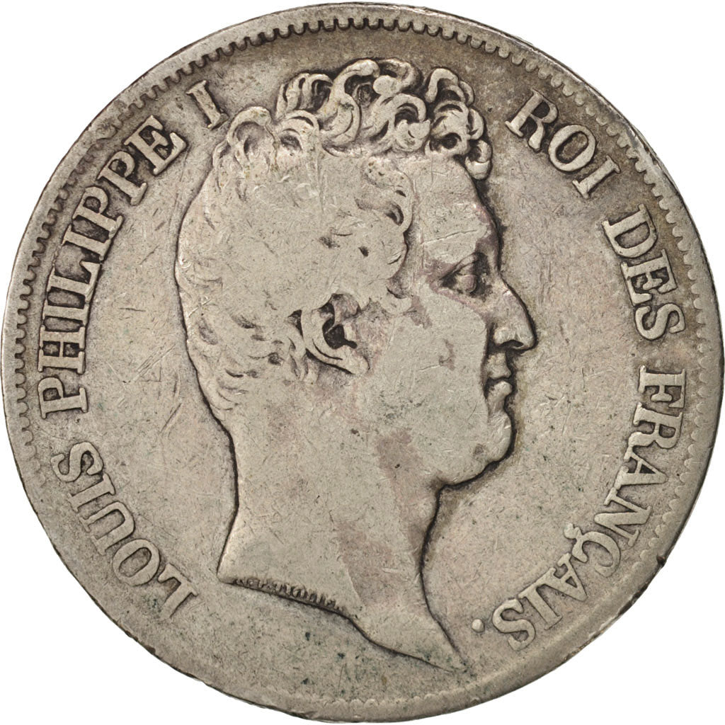 Monnaie, France, Louis-Philippe, 5 Francs, 1830, Bordeaux, B+, Argent, KM:735.7
