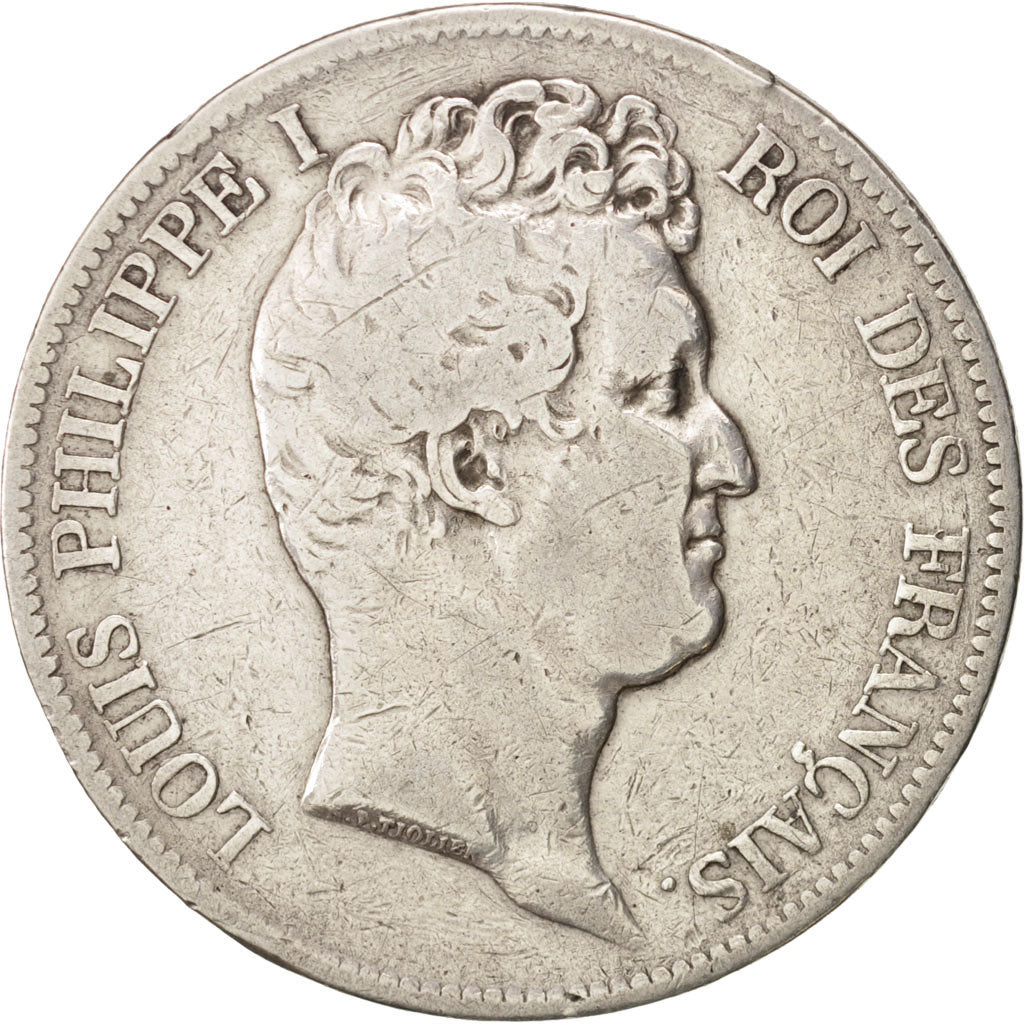 France, Louis-Philippe, 5 Francs, 1831, Lyon, VF(20-25), Silver, KM:735.4