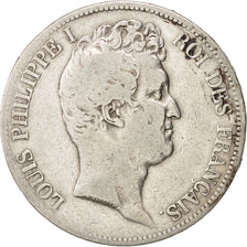 France, Louis-Philippe, 5 Francs, 1830, Paris, VG(8-10), Silver, KM:735.1