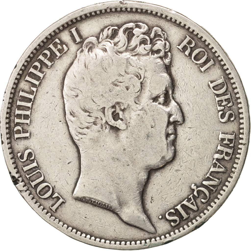Münze, Frankreich, Louis-Philippe, 5 Francs, 1831, Rouen, S, Silber, KM:736.2