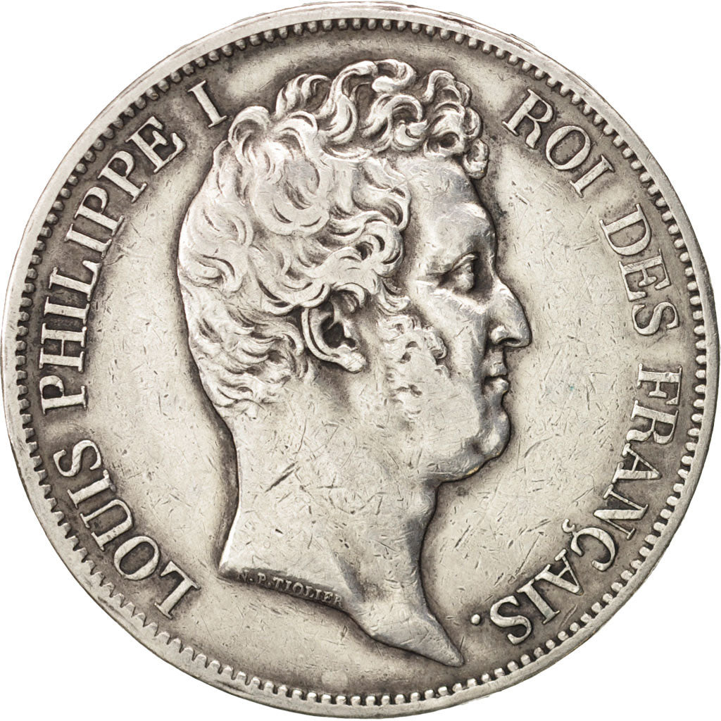 Francia, Louis-Philippe, 5 Francs, 1831, Lille, MB+, Argento, KM:736.3