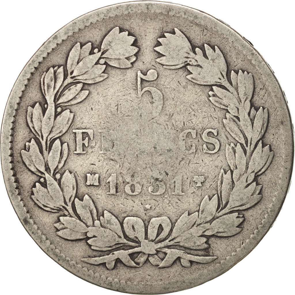Munten, Frankrijk, Louis-Philippe, 5 Francs, 1831, Marseille, ZG+, Zilver