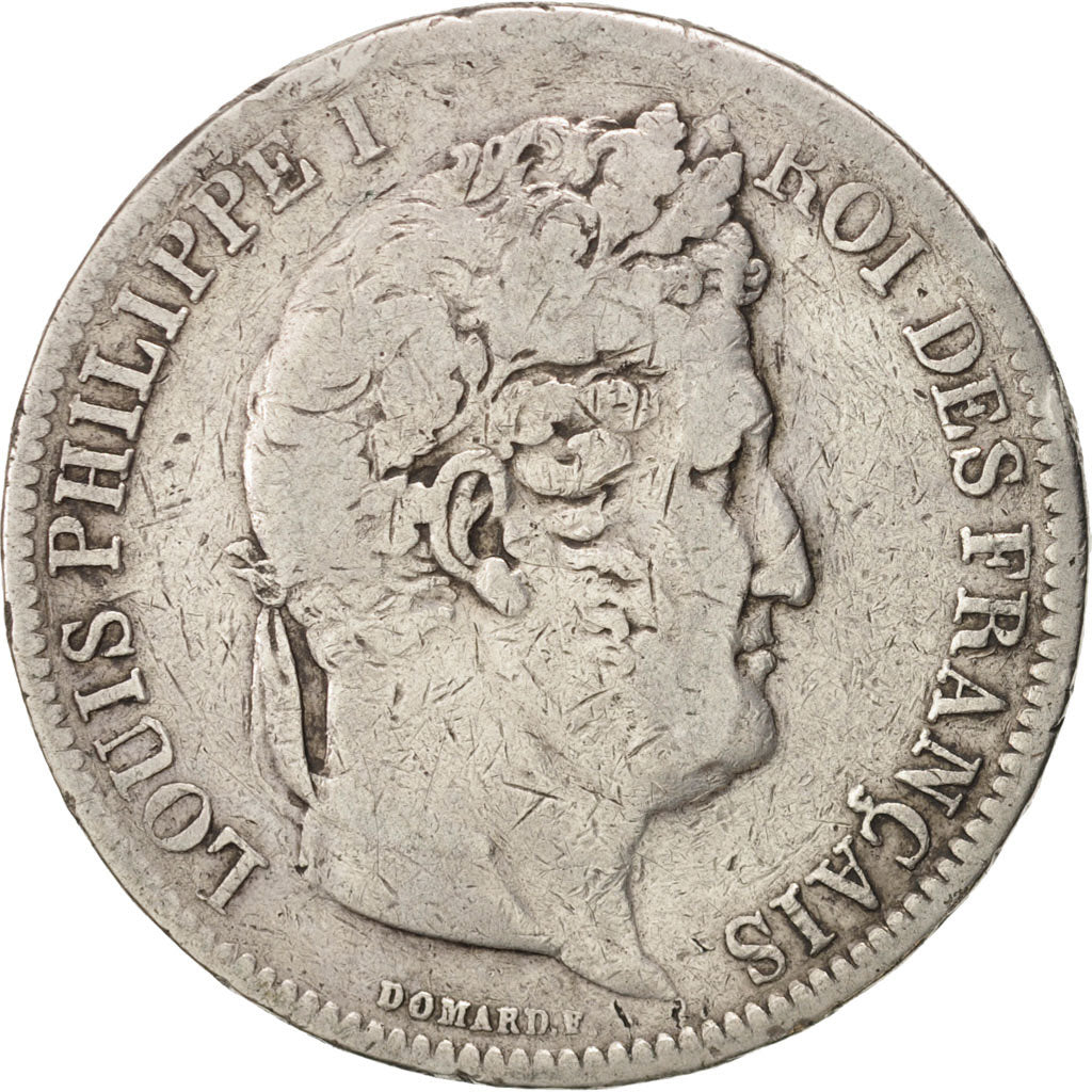 Moneda, Francia, Louis-Philippe, 5 Francs, 1831, Perpignan, BC, Plata
