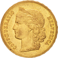 Munten, Zwitserland, 20 Francs, 1896, Bern, ZF+, Goud, KM:31.3
