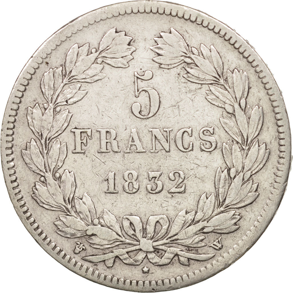 Monnaie, France, Louis-Philippe, 5 Francs, 1832, Lille, TB+, Argent, KM:749.13