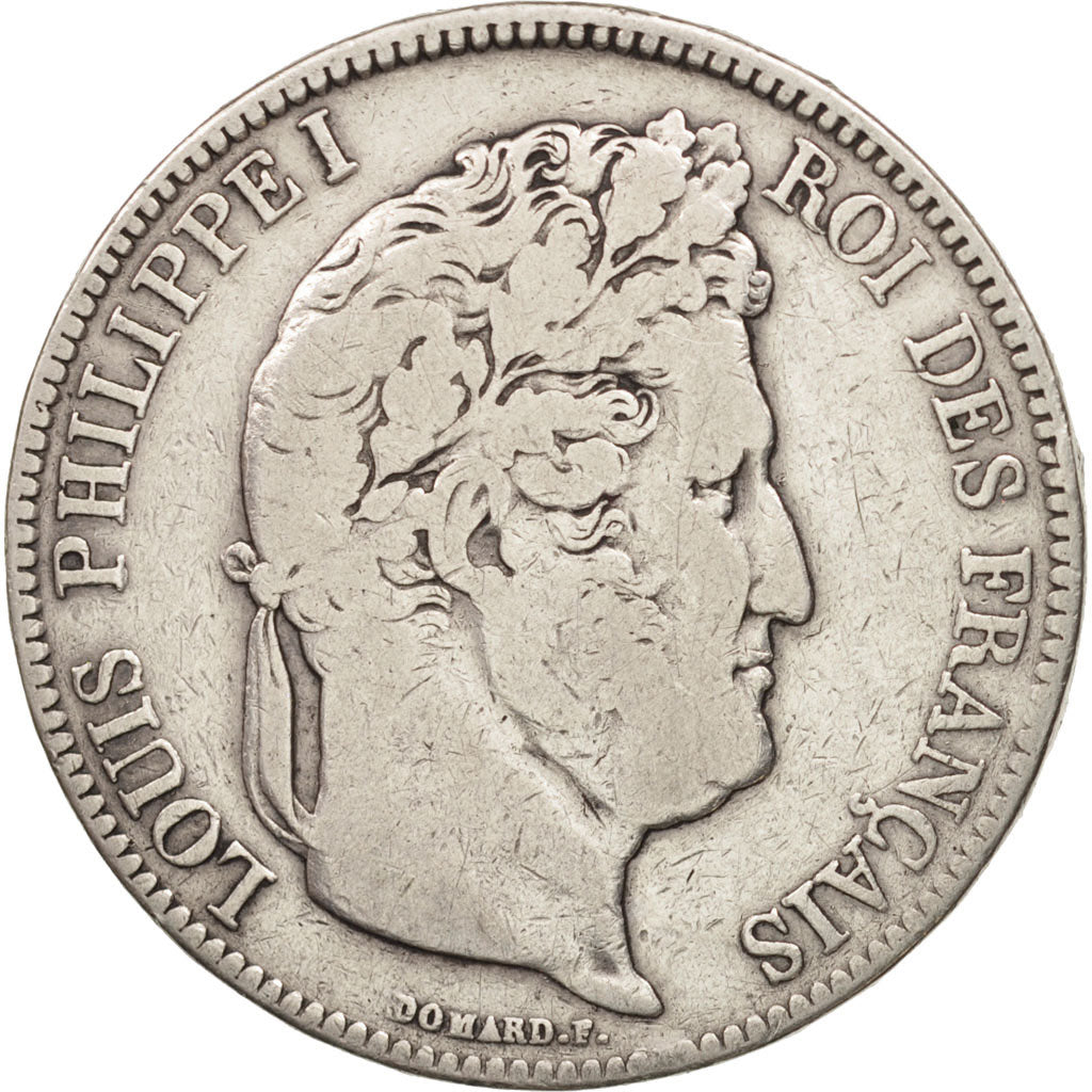 France, Louis-Philippe, 5 Francs, 1833, Paris, VF(20-25), Silver, KM:749.1