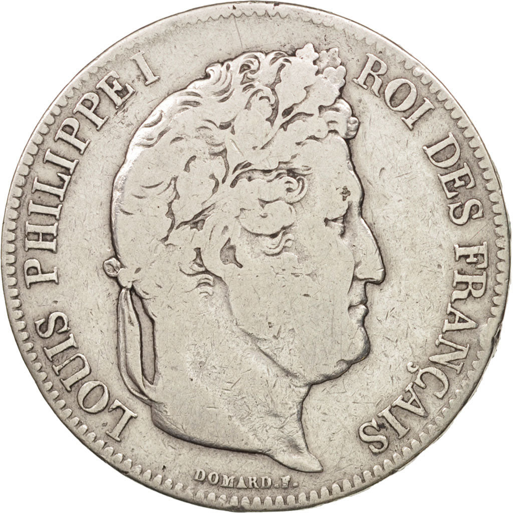 Francia, Louis-Philippe, 5 Francs, 1833, Strasbourg, MB, Argento, KM:749.3