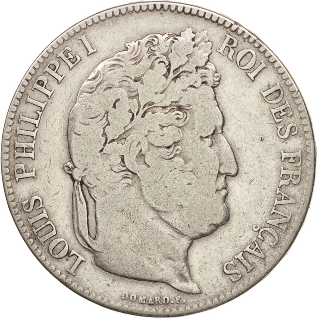 France, Louis-Philippe, 5 Francs, 1833, Rouen, VF(20-25), Silver, KM:749.2
