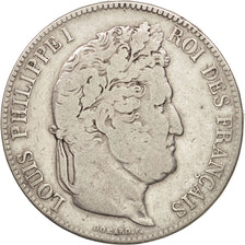 France, Louis-Philippe, 5 Francs, 1833, Rouen, VF(20-25), Silver, KM:749.2