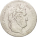 Francia, Louis-Philippe, 5 Francs, 1835, Paris, BC+, Plata, KM:749.1