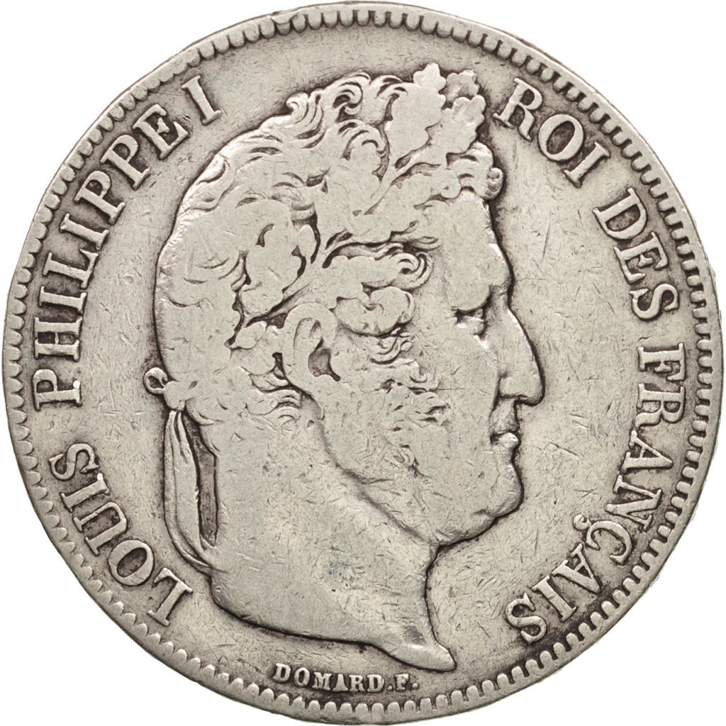 France, Louis-Philippe, 5 Francs, 1842, Lille, VF(20-25), Silver, KM:749.13
