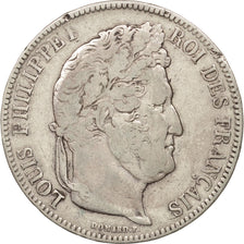 France, Louis-Philippe, 5 Francs, 1842, Strasbourg, VF(20-25), Silver, KM:749.3