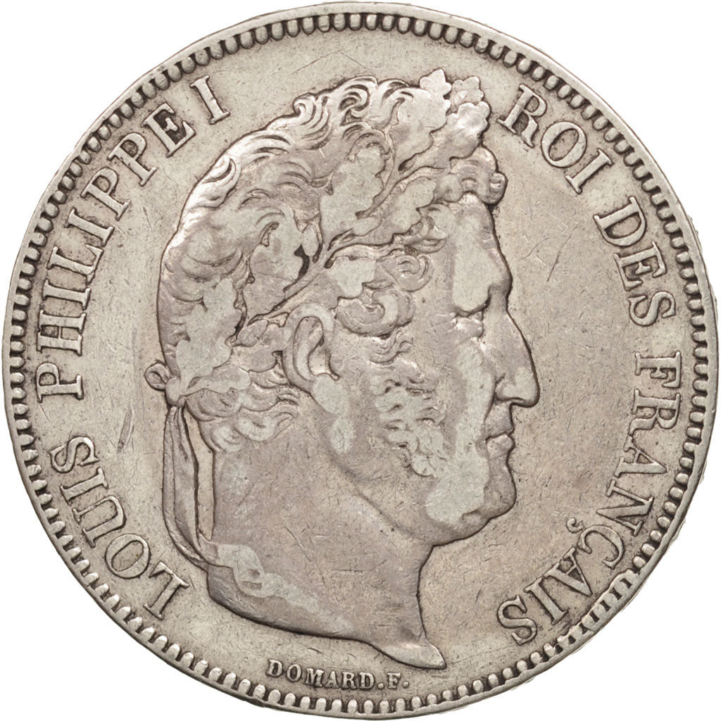 Coin, France, Louis-Philippe, 5 Francs, 1843, Lille, VF(30-35), Silver