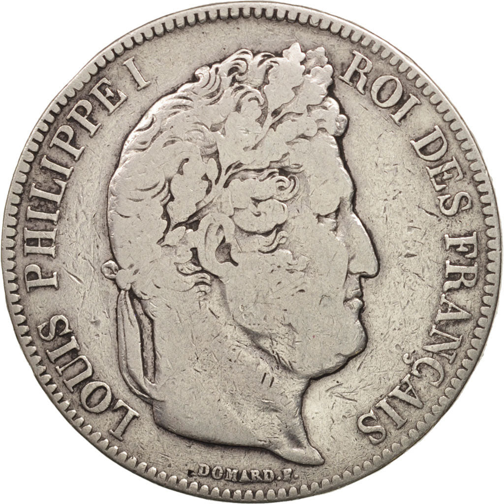 Münze, Frankreich, Louis-Philippe, 5 Francs, 1843, Rouen, S, Silber, KM:749.2