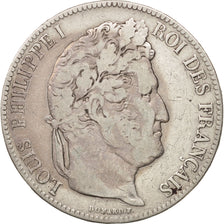 France, Louis-Philippe, 5 Francs, 1843, Paris, VF(20-25), Silver, KM:749.1