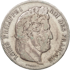 Coin, France, Louis-Philippe, 5 Francs, 1841, Paris, VF(30-35), Silver