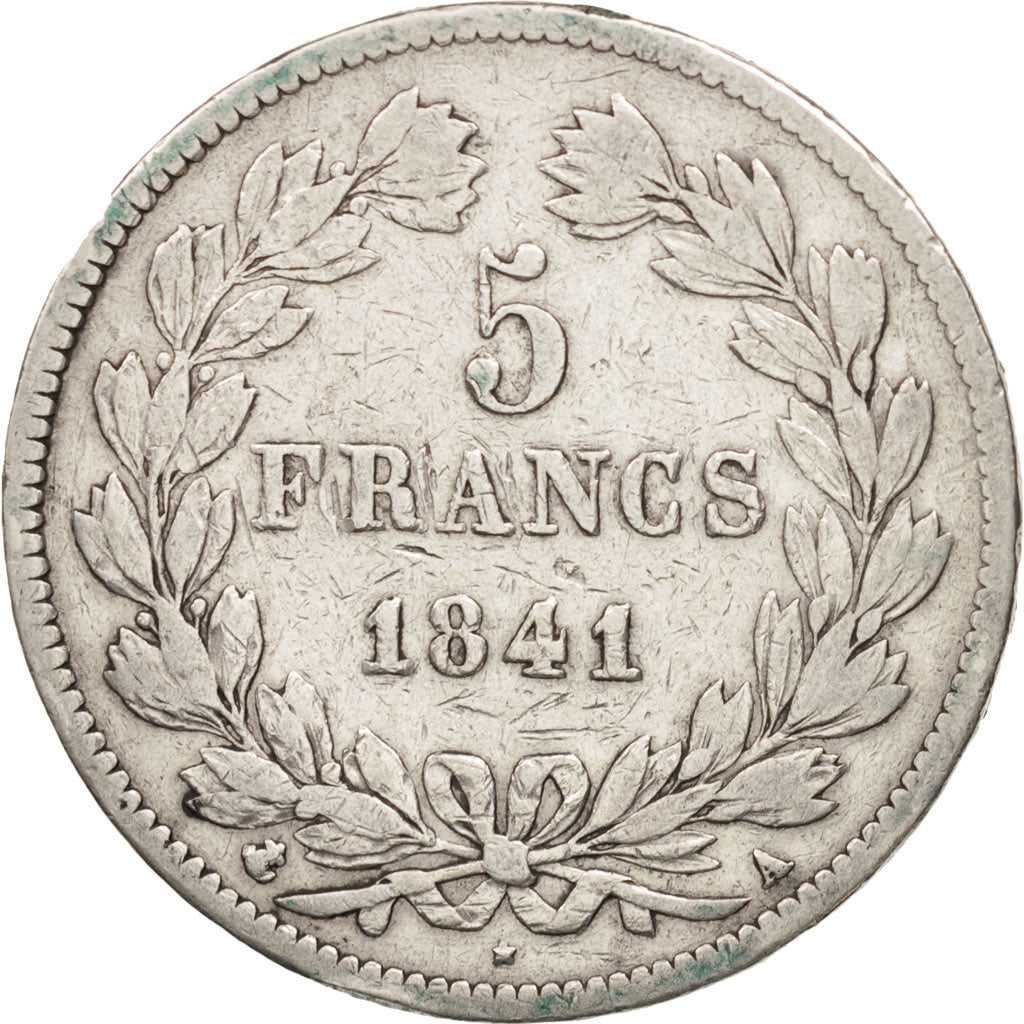 Coin, France, Louis-Philippe, 5 Francs, 1841, Paris, VF(30-35), Silver
