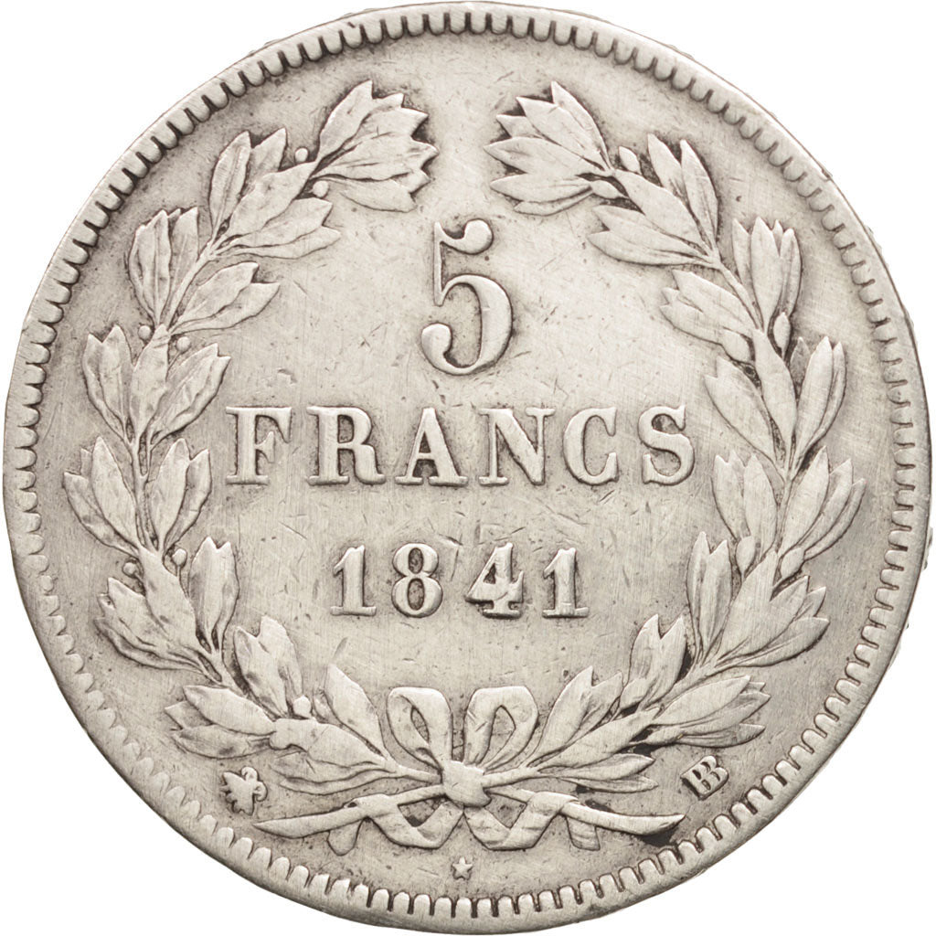 Monnaie, France, Louis-Philippe, 5 Francs, 1841, Strasbourg, TB+, Argent