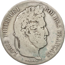France, Louis-Philippe, 5 Francs, 1840, Lille, VF(20-25), Silver, KM:749.13
