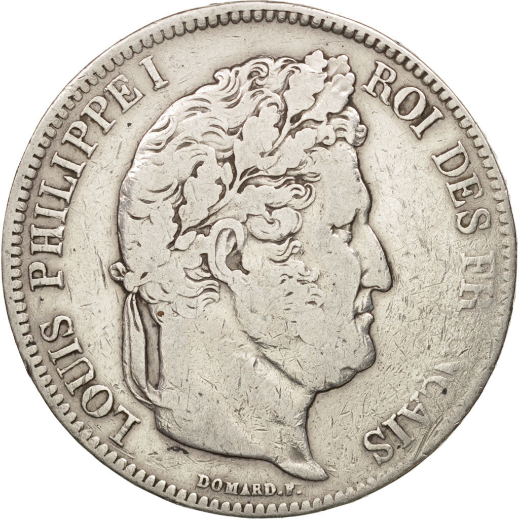 France, Louis-Philippe, 5 Francs, 1834, Lille, VF(20-25), Silver, KM:749.13