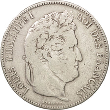 France, Louis-Philippe, 5 Francs, 1834, Bordeaux, VF(20-25), Silver, KM:749.7