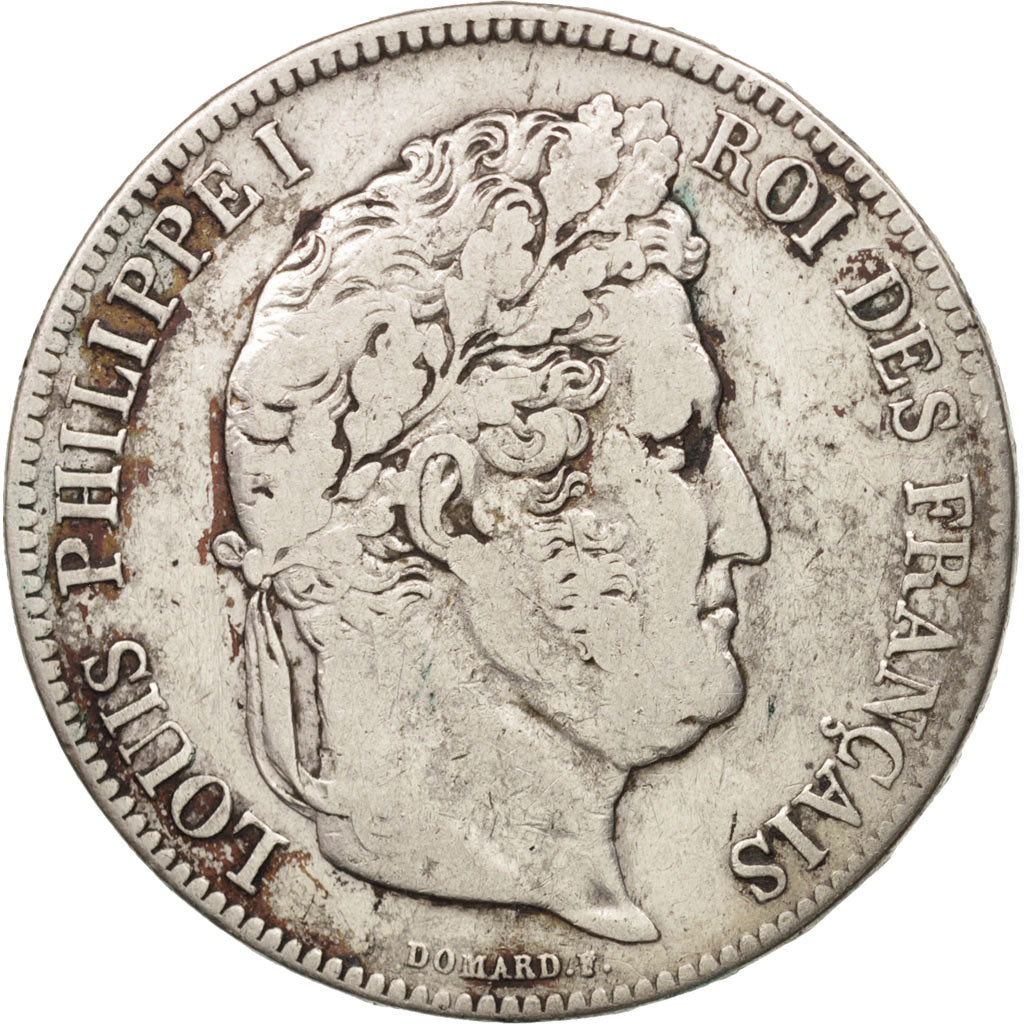 France,Louis-Philippe,5 Francs,1834,La Rochelle,VF(20-25),Silver,KM 749.5