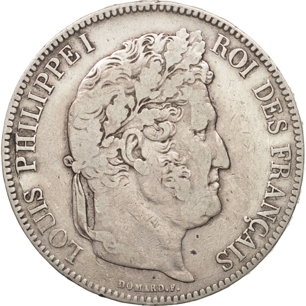 France, Louis-Philippe, 5 Francs, 1837, Bordeaux,TB+,KM:749.7,Gad 678