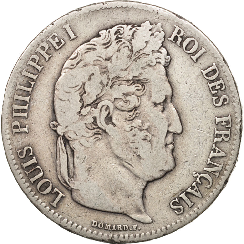 France, Louis-Philippe, 5 Francs, 1837, Lille, VF(20-25), Silver, KM:749.13