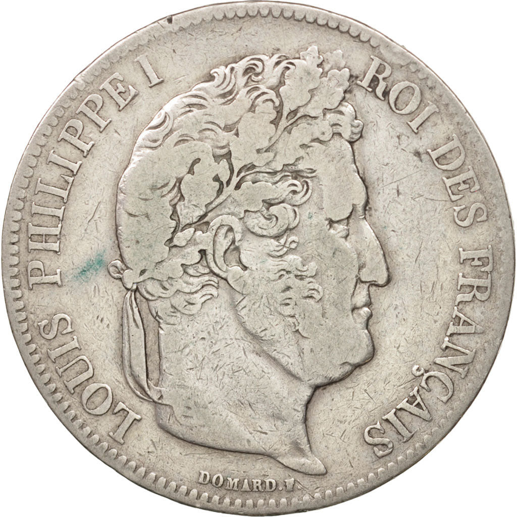 Moneta, Francia, Louis-Philippe, 5 Francs, 1839, Lille, MB, Argento, KM:749.13