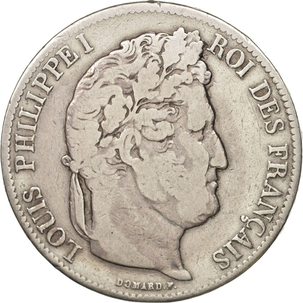 France, Louis-Philippe, 5 Francs, 1840, Paris, VF(20-25), Silver, KM:749.1