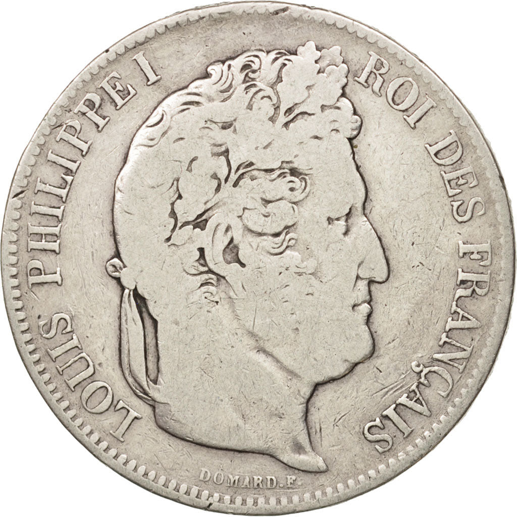 Coin, France, Louis-Philippe, 5 Francs, 1841, Lille, VF(20-25), Silver