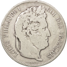 Coin, France, Louis-Philippe, 5 Francs, 1841, Lille, VF(20-25), Silver