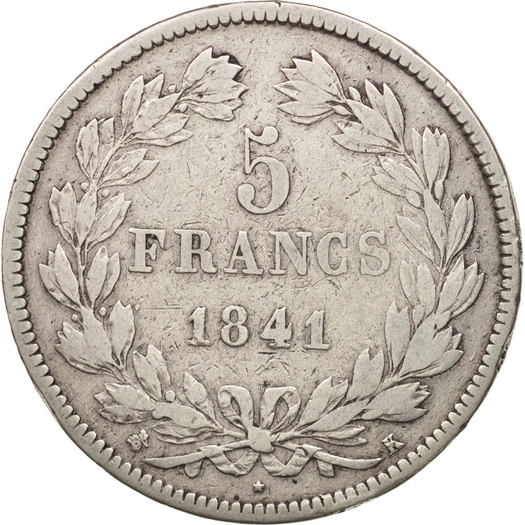 France, Louis-Philippe, 5 Francs, 1841, Bordeaux, TB,KM:749.7,Gad 678