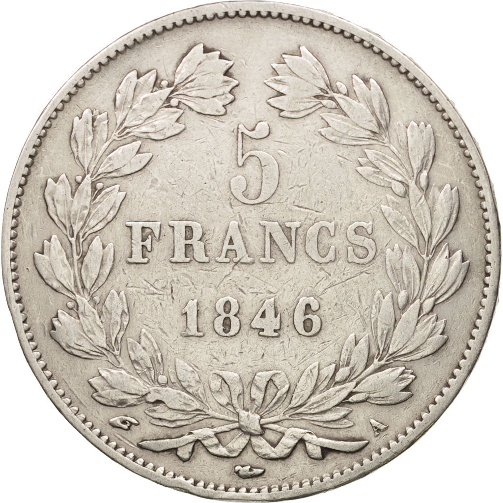 France, Louis-Philippe, 5 Francs, 1846, Paris, TTB, KM:749.1, Gad 678a