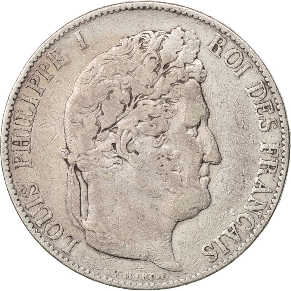 France,Louis-Philippe,5 Francs,1845,Strasbourg,TTB,KM:749.3,Gad 678a