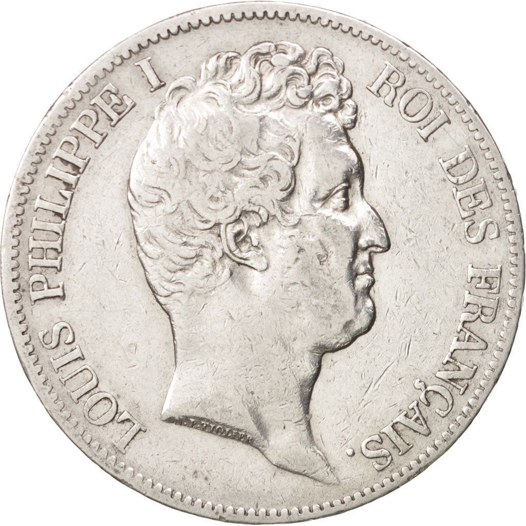 Coin, France, Louis-Philippe, 5 Francs, 1831, Nantes, EF(40-45), Silver