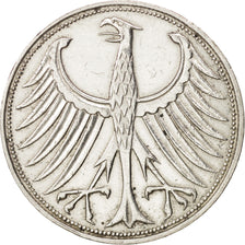GERMANY - FEDERAL REPUBLIC, 5 Mark, 1967, Hamburg, AU(50-53), Silver, KM:112.1