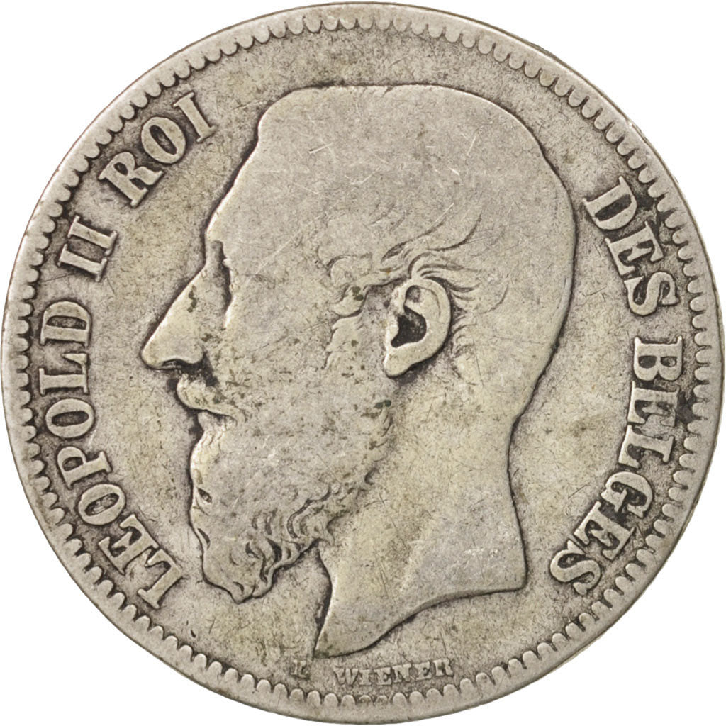 Monnaie, Belgique, Leopold II, 2 Francs, 2 Frank, 1867, B+, Argent, KM:30.1