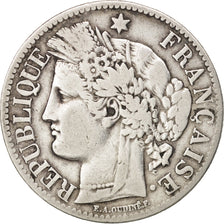 France, Cérès, 2 Francs, 1887, Paris, VF(20-25), Silver, KM:817.1