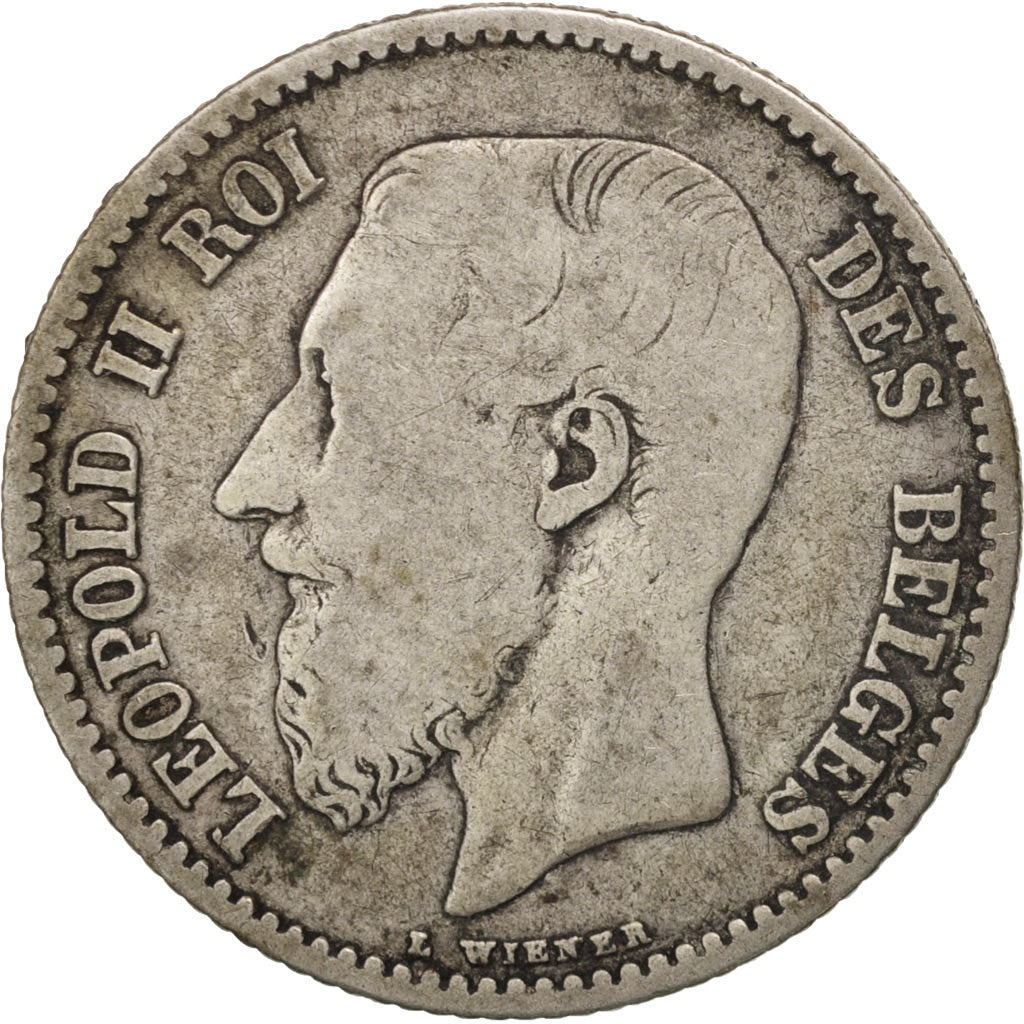 Belgium, Leopold II, Franc, 1867, F(12-15), Silver, KM:28.1