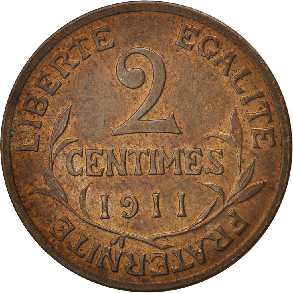 Coin, France, Dupuis, 2 Centimes, 1911, Paris, AU(50-53), Bronze, KM:841