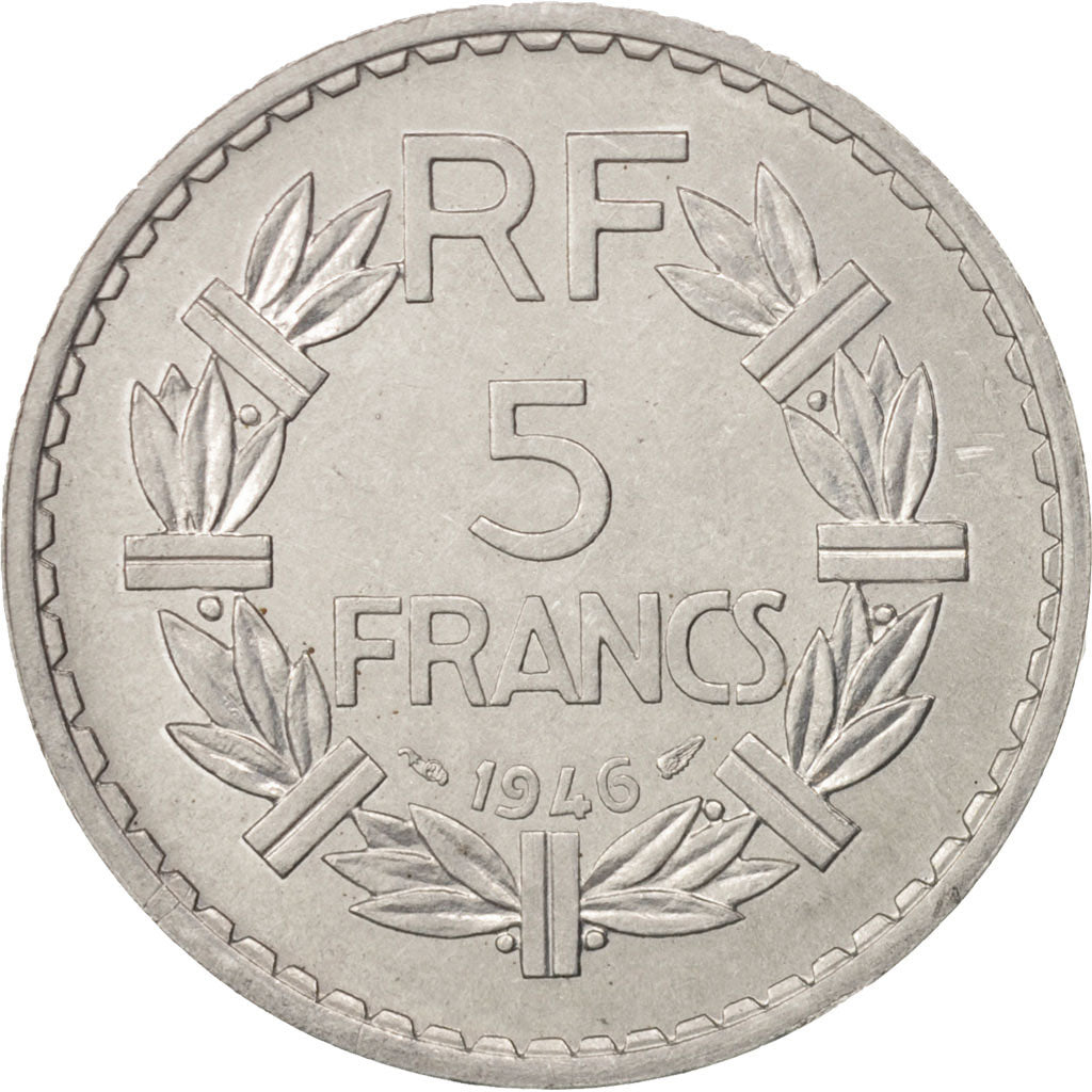 Francia, Lavrillier, 5 Francs, 1946, Paris, SPL-, Alluminio, KM:888b.1