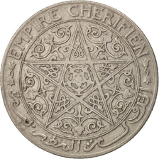Morocco, Yusuf, Franc, 1921, bi-Bariz, Paris, EF(40-45), Nickel, KM:36.1
