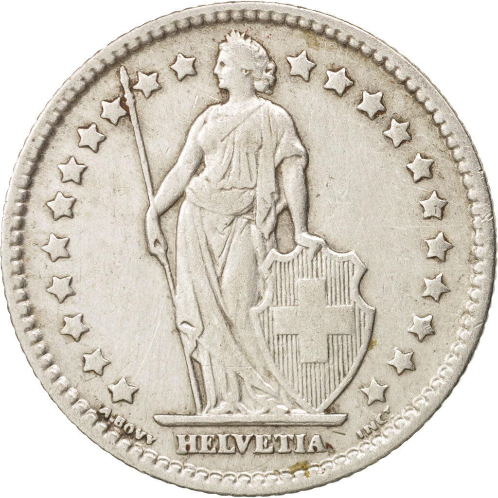 Coin, Switzerland, Franc, 1910, Bern, EF(40-45), Silver, KM:24